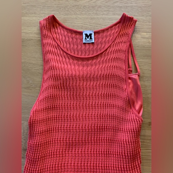 M Missoni Bright Pink-Orange Midi Dress - Picture 5 of 9